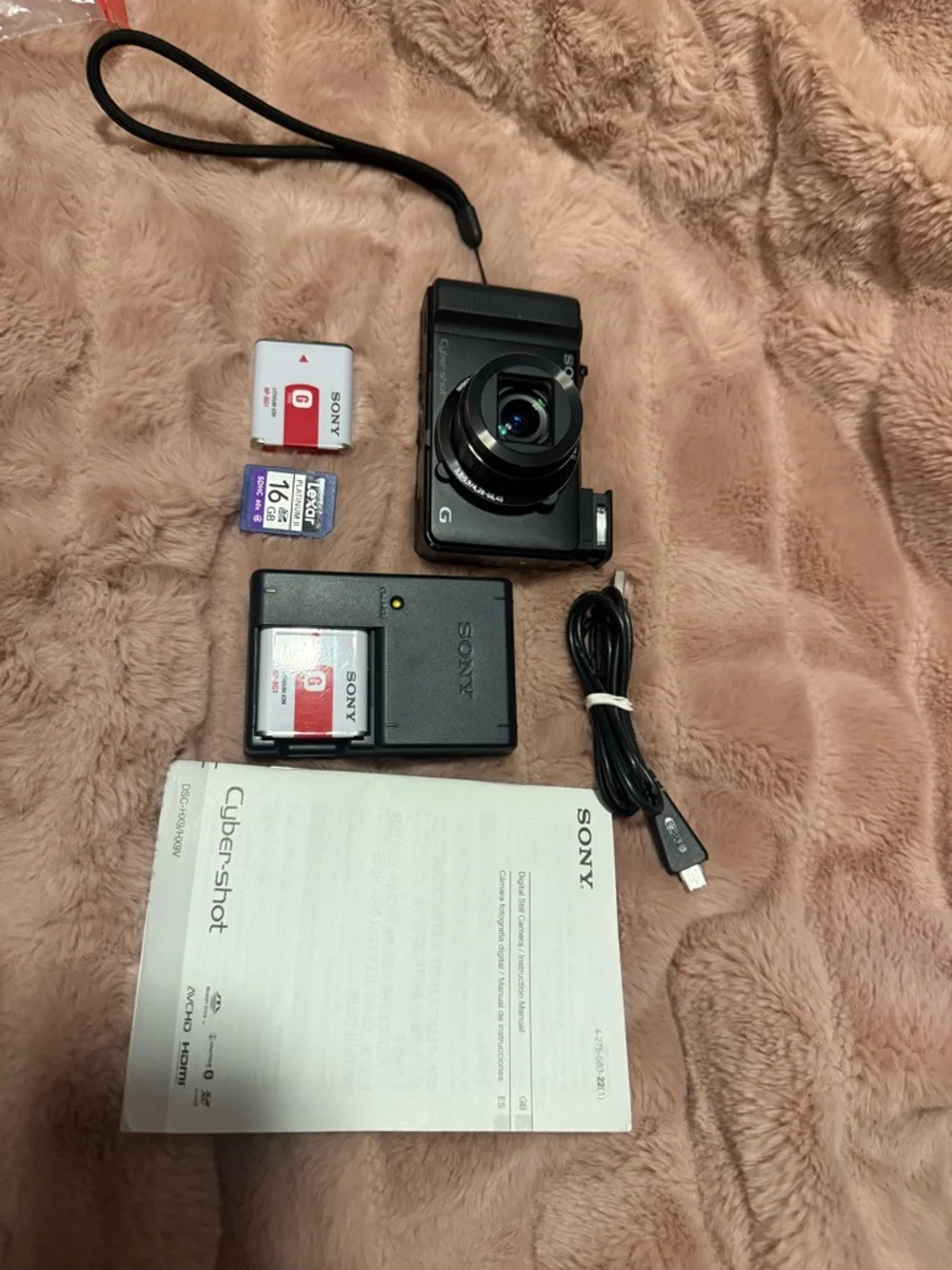 Sony Black Cyber-shot DSC Compact Digital Camera with Accessories